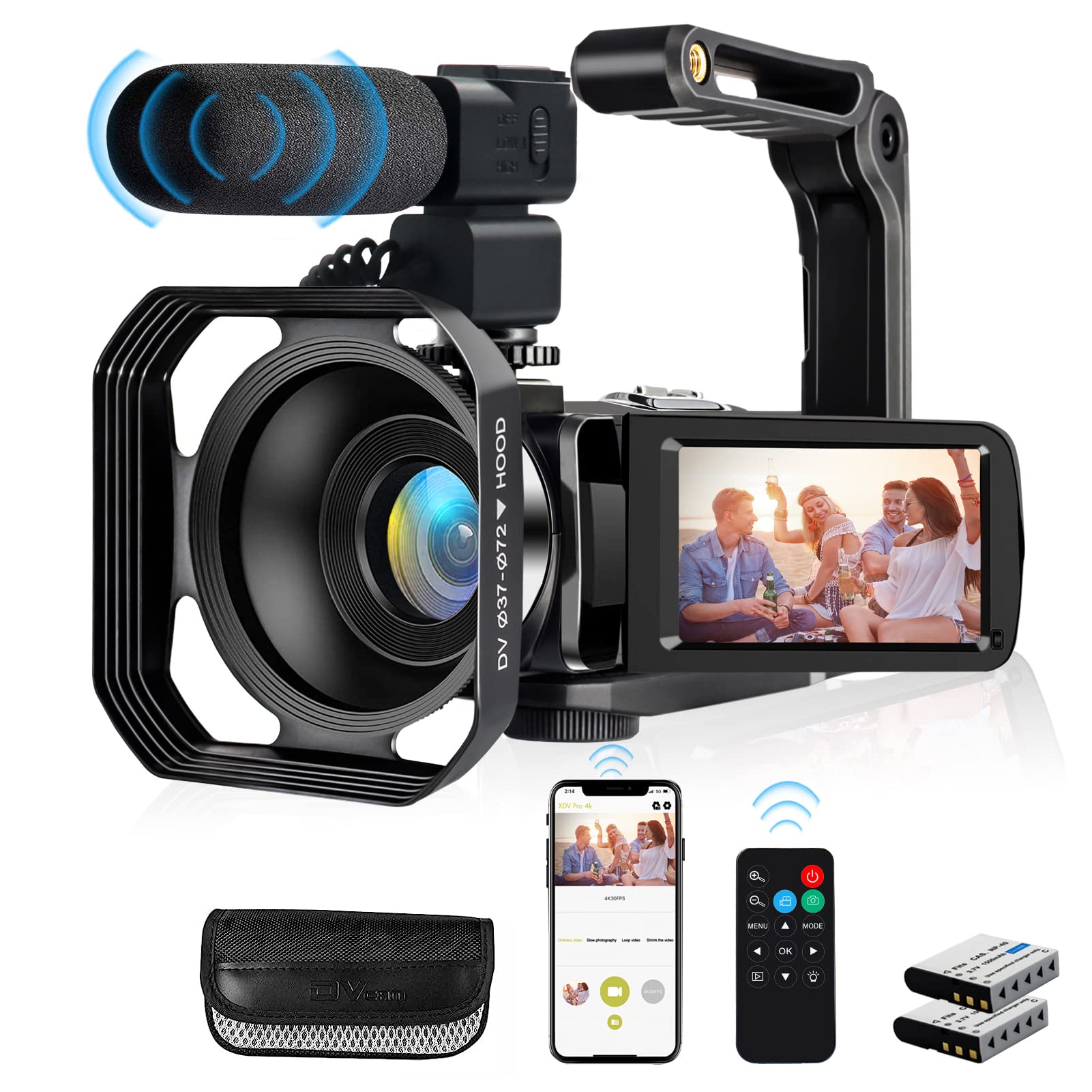 lovpo 4K Video Camera Camcorder 48MP Ultra HD