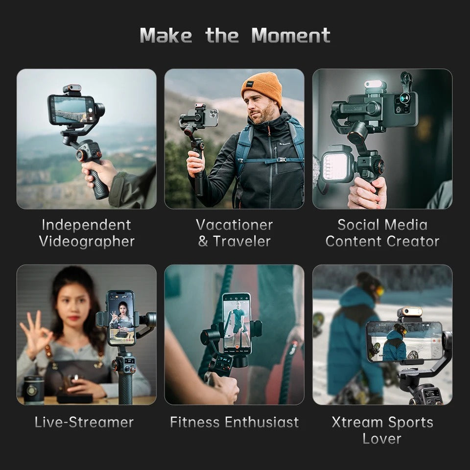 AI Face & Vlog Three-Axis Stabilizer