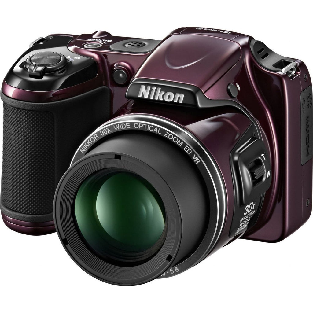 Nikon COOLPIX L820 16 MP Digital Camera with 30x Zoom (Plum) (Renewed)
