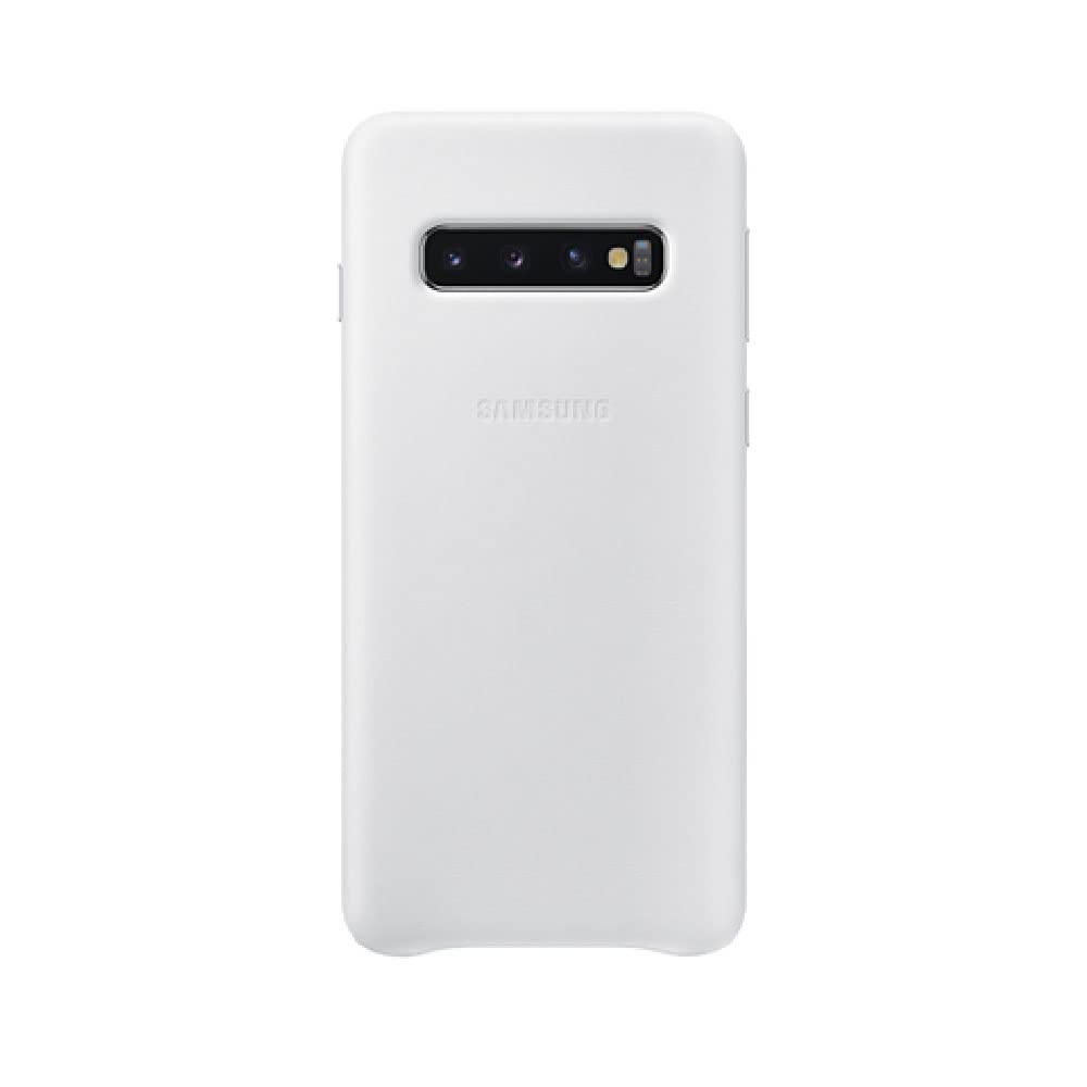 Samsung Protective Leather Cover for Galaxy S10 – Official Galaxy S10 Case – Hardwearing Genuine Leather Phone Case for The Galaxy S10 - White
