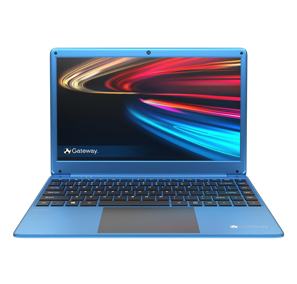 Gateway 14.1" Ultra Slim Notebook FHD Intel Celeron Dual Core 4GB/64GB Tuned by THX Audio Mini HDMI Cortana 1MP Webcam Windows 10 S Microsoft 365 Personal 1-Year Included Blue