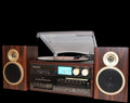 Boytone BT-28SPM Bluetooth Classic Style Record Player Turntable with AM/FM Radio CD / Cassette Player 2 Separate Stereo Speakers