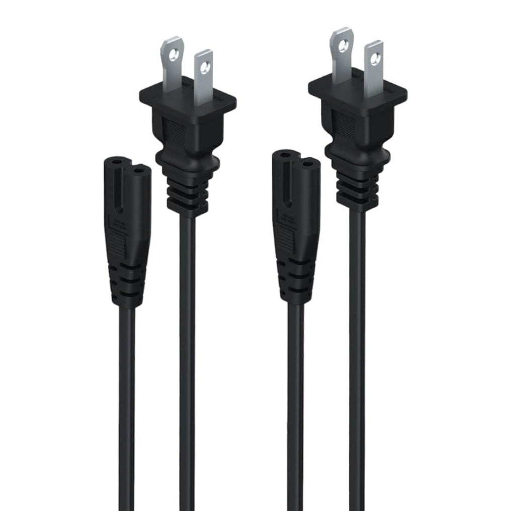 PEGLY Universal 6ft AC Power Cord for Playstation 4 Playstation 5 Xbox One and Xbox Series X (Pack of Two Cable)