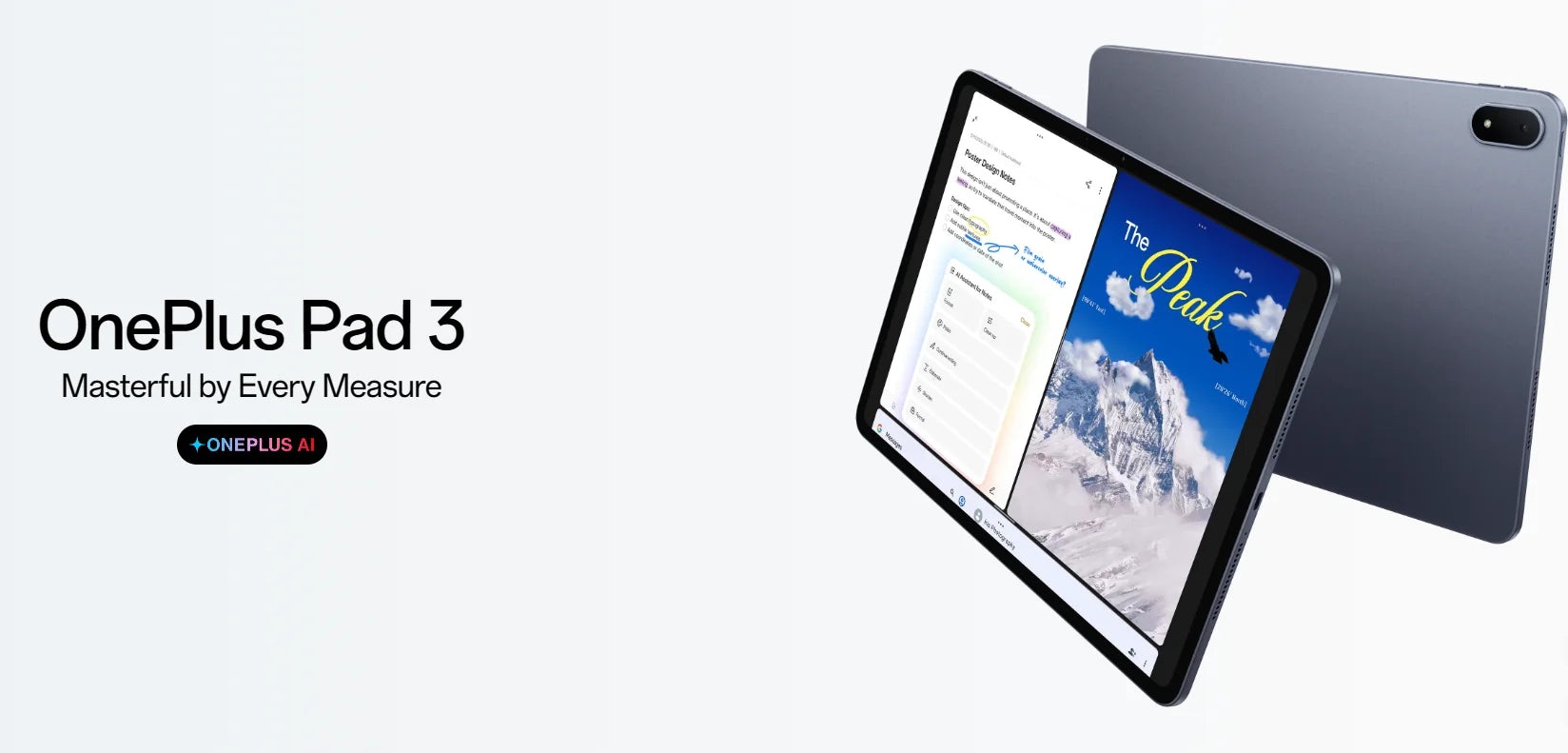 OnePlus Pad 3 Global Version Tablet Snapdragon 8 Elite 13.2" 144Hz Display 3.4K Resolution 8 Speakers Wi-Fi 7 Android 15
