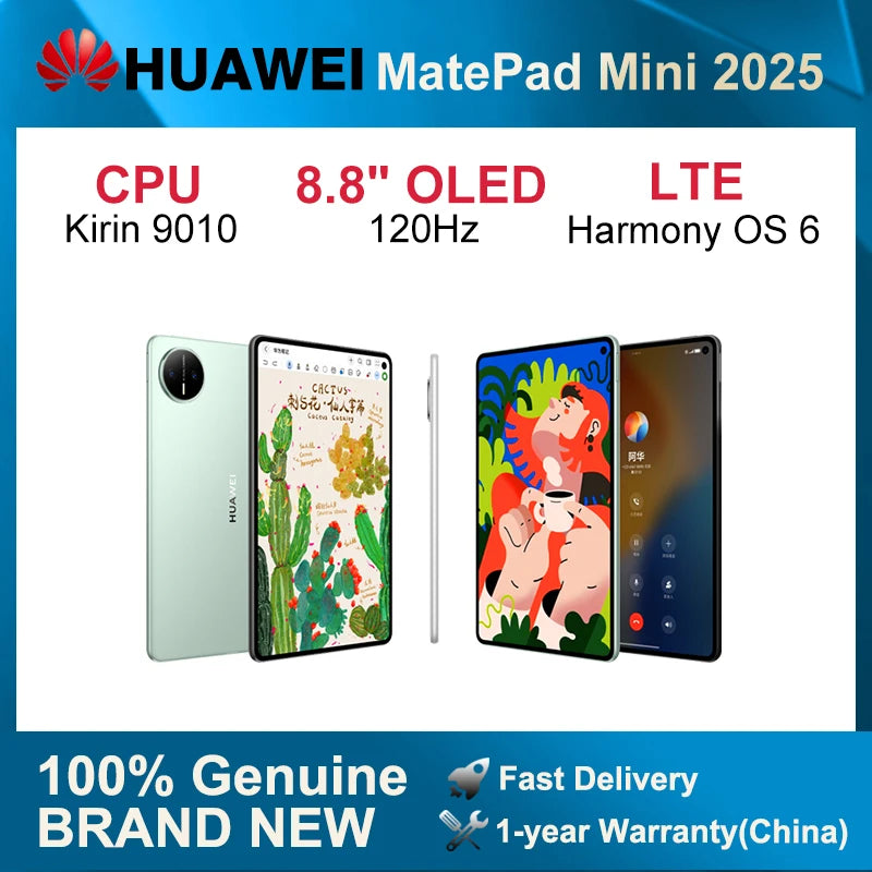 HUAWEI MatePad Mini Tablet LTE/WiFi 7 8.8-inch CPU Kirin 9010 Harmony OS 6