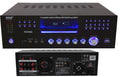 Pyle 4 Channel Wireless Bluetooth Amplifier - 3000 Watt Stereo Speaker Home Audio Receiver w/FM Radio USB 2 Microphone w/Echo for Karaoke Front Loading CD DVD Player LED Rack Mount - PD3000BA.5
