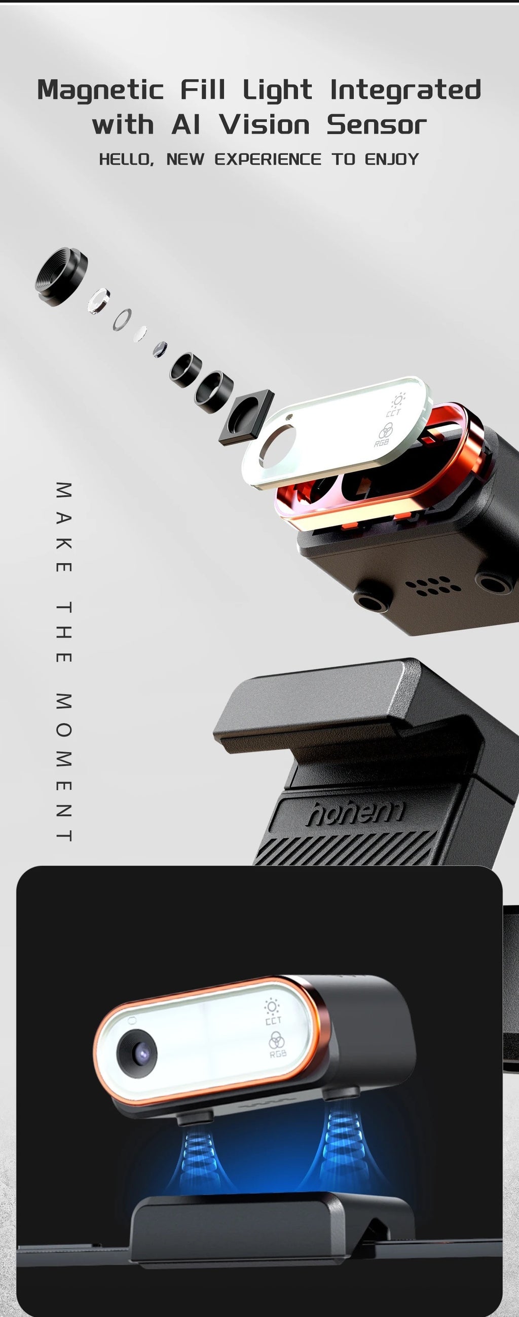 AI Face & Vlog Three-Axis Stabilizer
