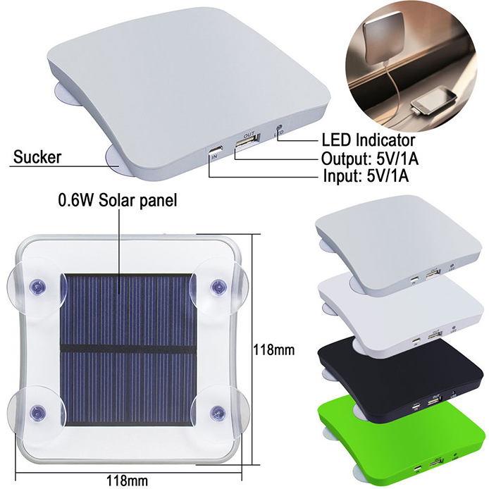 Solar-Powered Suction Cup Portable Charger